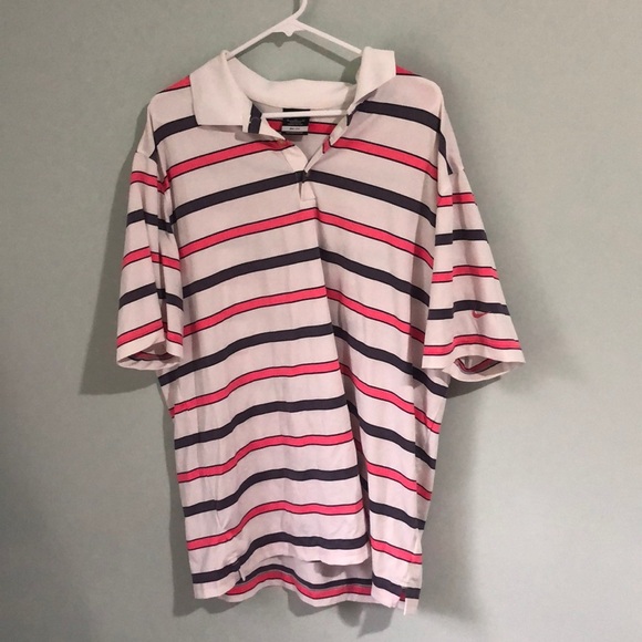 Nike Other - Nike Golf Men’s Pink Gray White Shirt